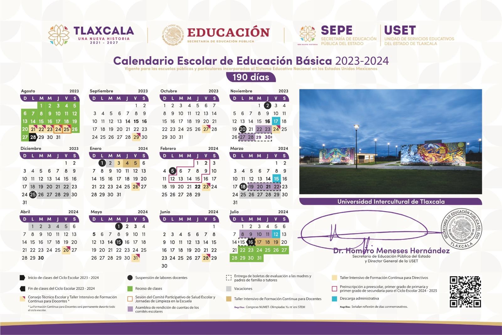 Aplicará Tlaxcala Calendario Escolar 20232024 de 190 días de clase e